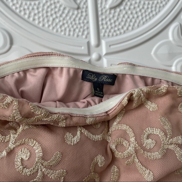 Lily Rose Strapless Ruffled Vintage Look Dress - Picture 4 of 4